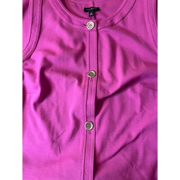 Talbots Hot Pink Retro Sleeveless Shift Dress - Size 10 - Picture 7 of 7
